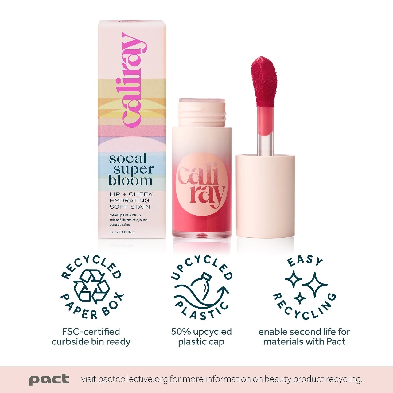 Caliray Socal Superbloom Lip + Cheek Tint in Dawn Patrol - Sheer Cashew Nude - Image 11