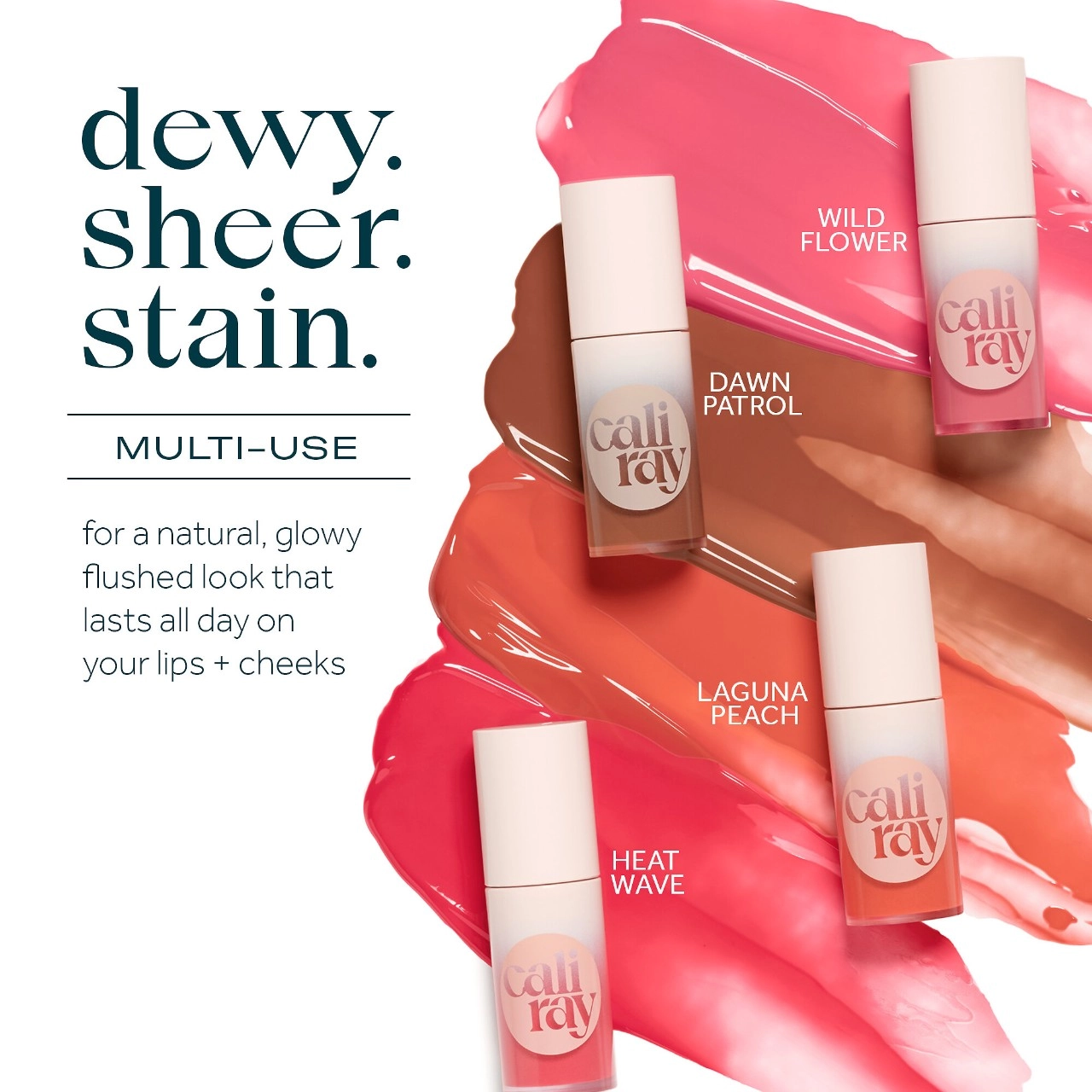 Caliray Socal Superbloom Lip + Cheek Tint in Dawn Patrol - Sheer Cashew Nude - Image 7