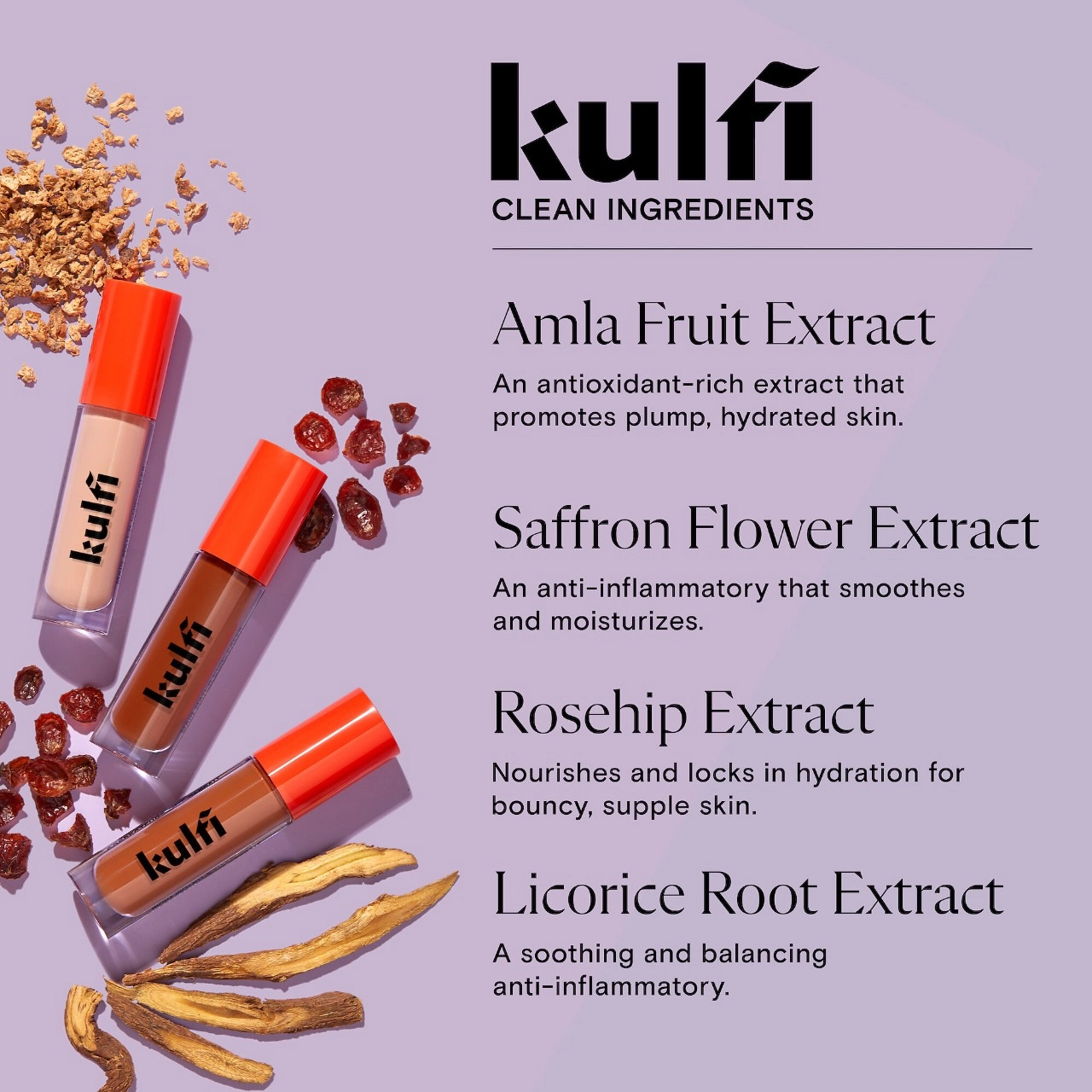 Kulfi Main Match Crease-Proof Long-Wear Hydrating Concealer in Cinnamon Bby - Medium Tan with Neutral Undertones - Image 4