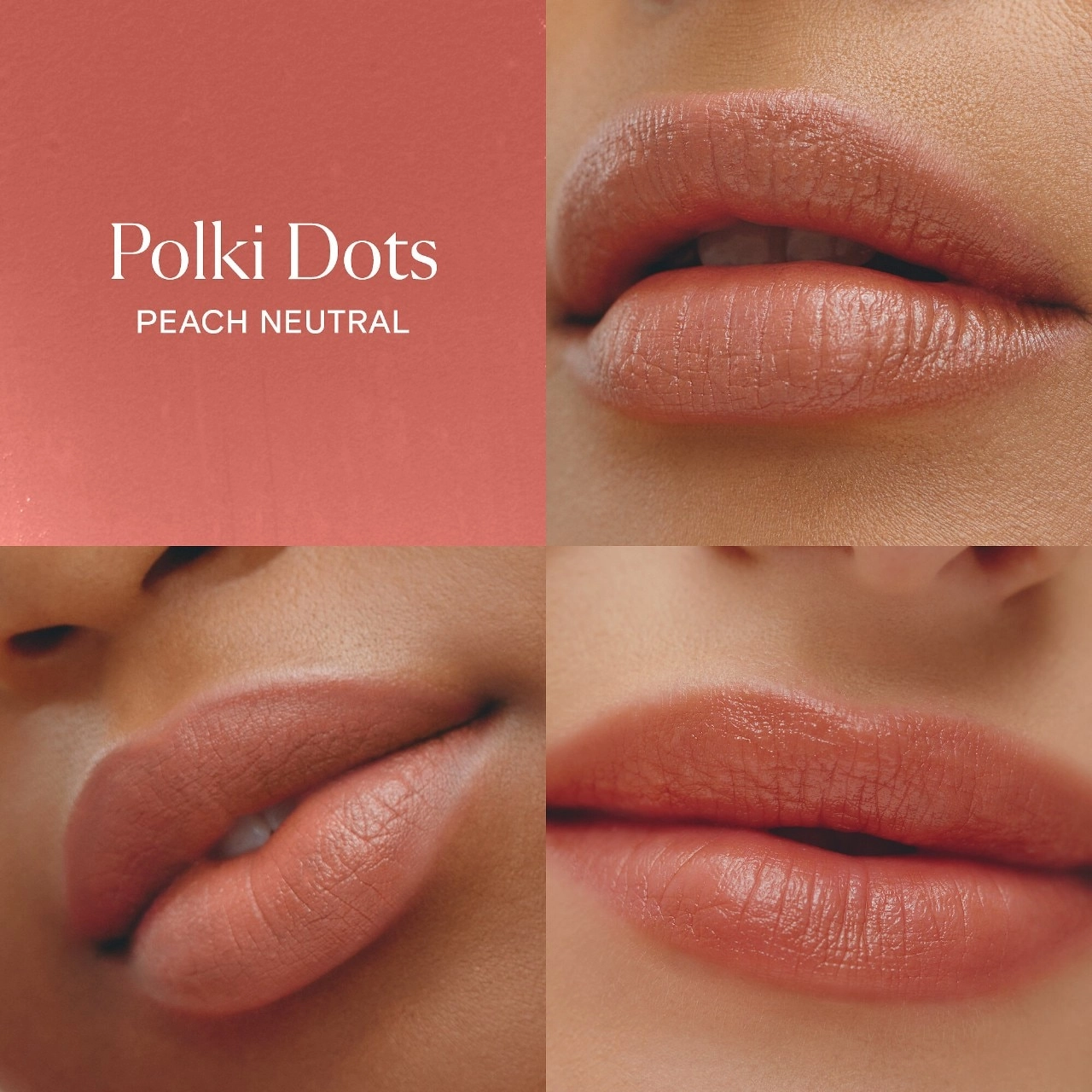 Kulfi Heirloom Satin Lipstick Color: Polki Dots - Peach Neutral Vegan - Image 2