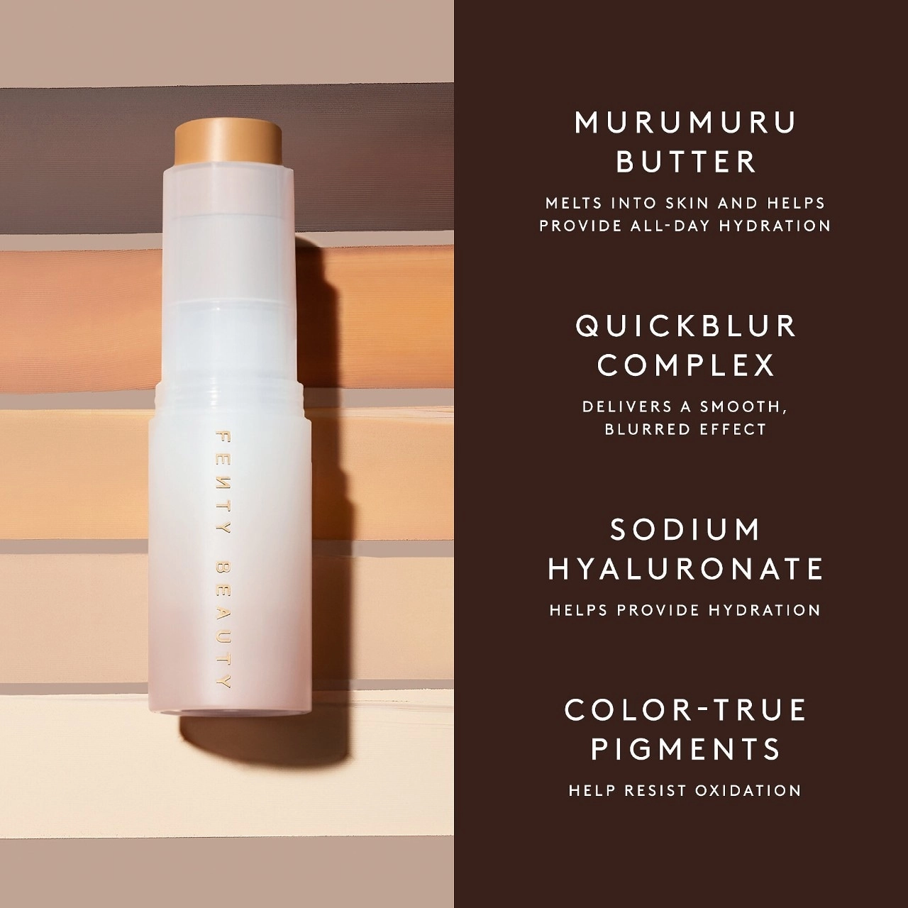 Fenty Beauty by Rihanna Eaze Drop Stick Blur + Smooth Tint Stick Foundation Color 13 - Medium with Warm Undertones - Image 9