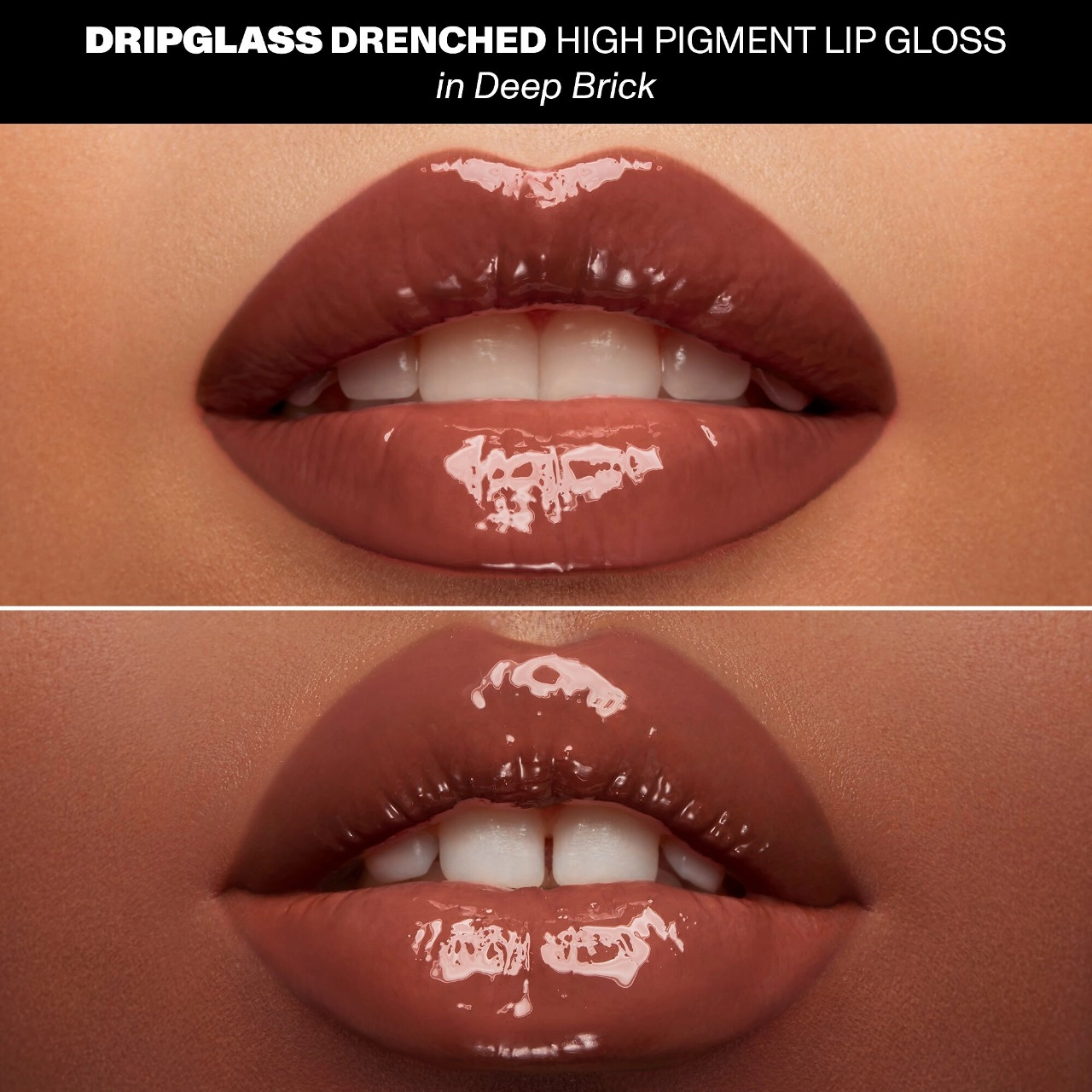 Morphe Dripglass Drenched High Pigment Lip Gloss - Deep Brick (Cool Red) Vegan - Image 3