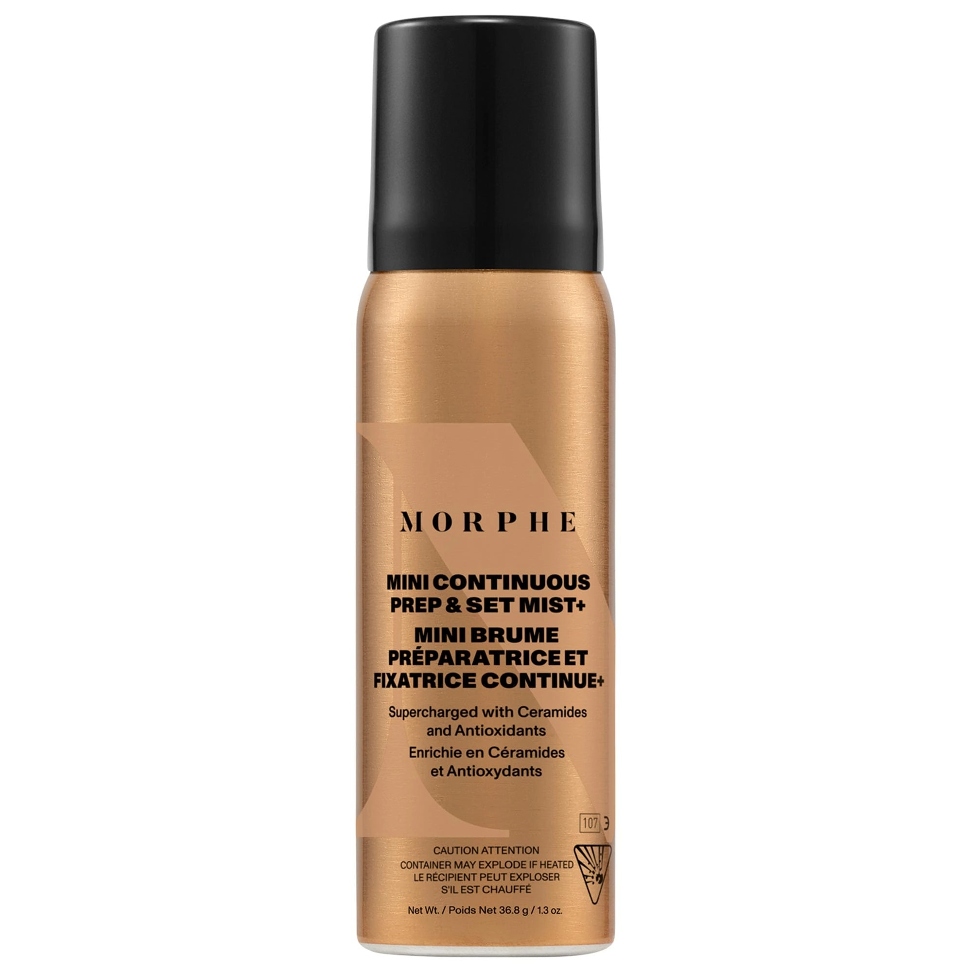 Morphe SuperCharged Continuous Prep & Set Mist with Antioxidants and Ceramides 1.3 oz / 36.8 g Vegan Hydrating Mist