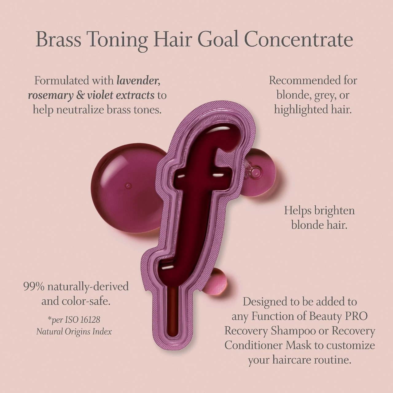 Function of Beauty PRO The Blonde Hero Brass Color Toning Hair Goal Concentrate Mix-In - Image 8
