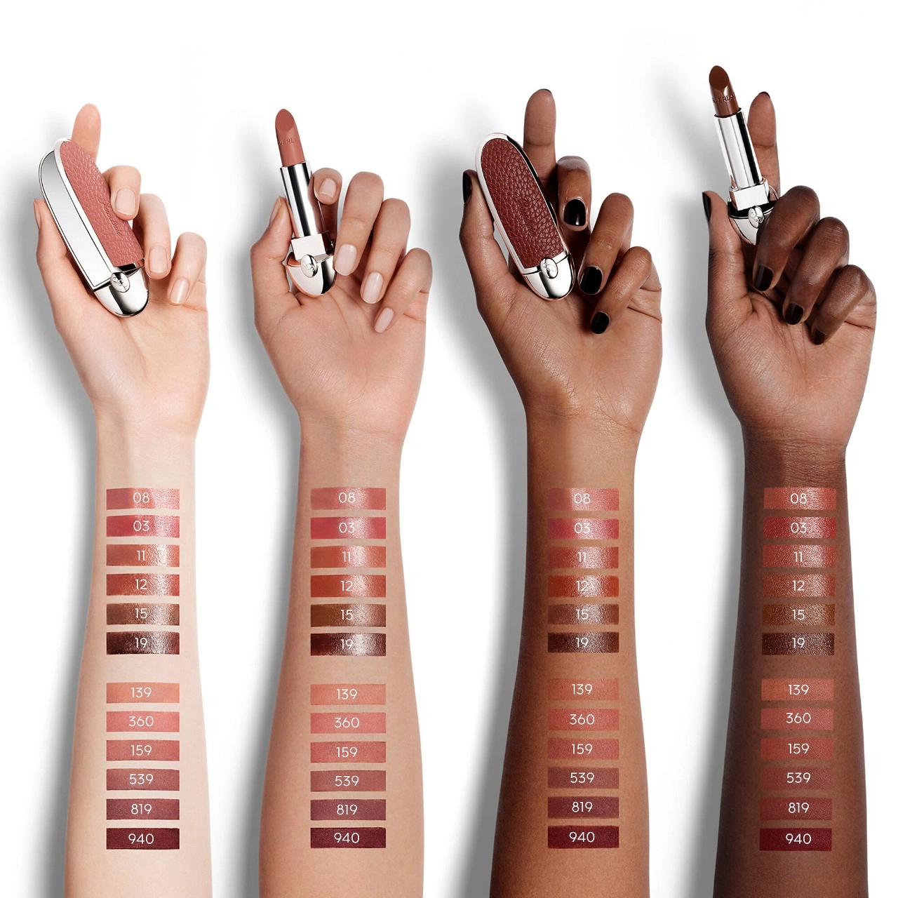 GUERLAIN Rouge G Refillable Lipstick Color: 159 Warm Almond - Medium Warm Caramel - Image 3