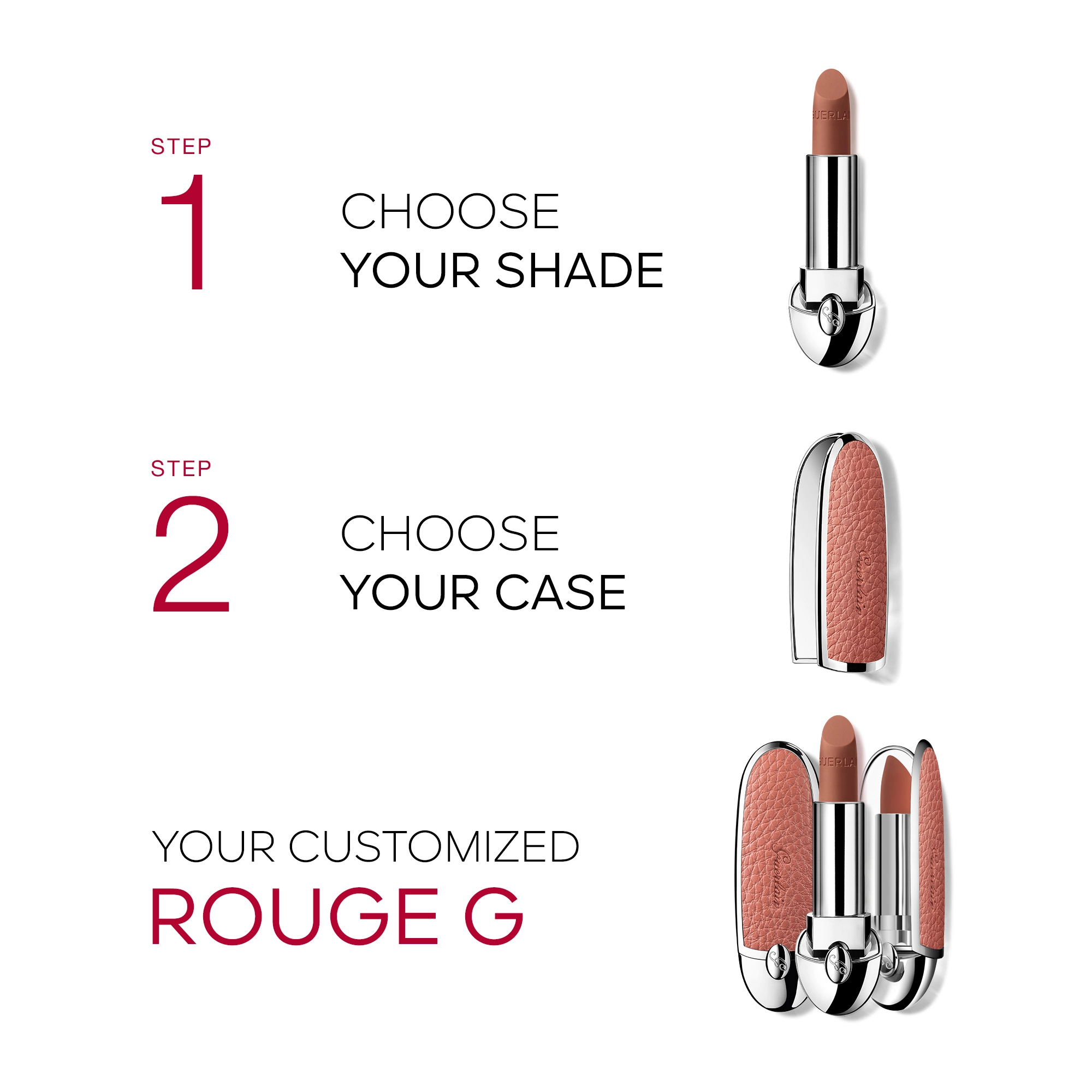 GUERLAIN Rouge G Refillable Lipstick Color: 159 Warm Almond - Medium Warm Caramel - Image 5