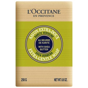 L'Occitane Shea Butter Extra Gentle Soap - Verbena Scent, Without Mineral Oil, Parabens, and Silicones