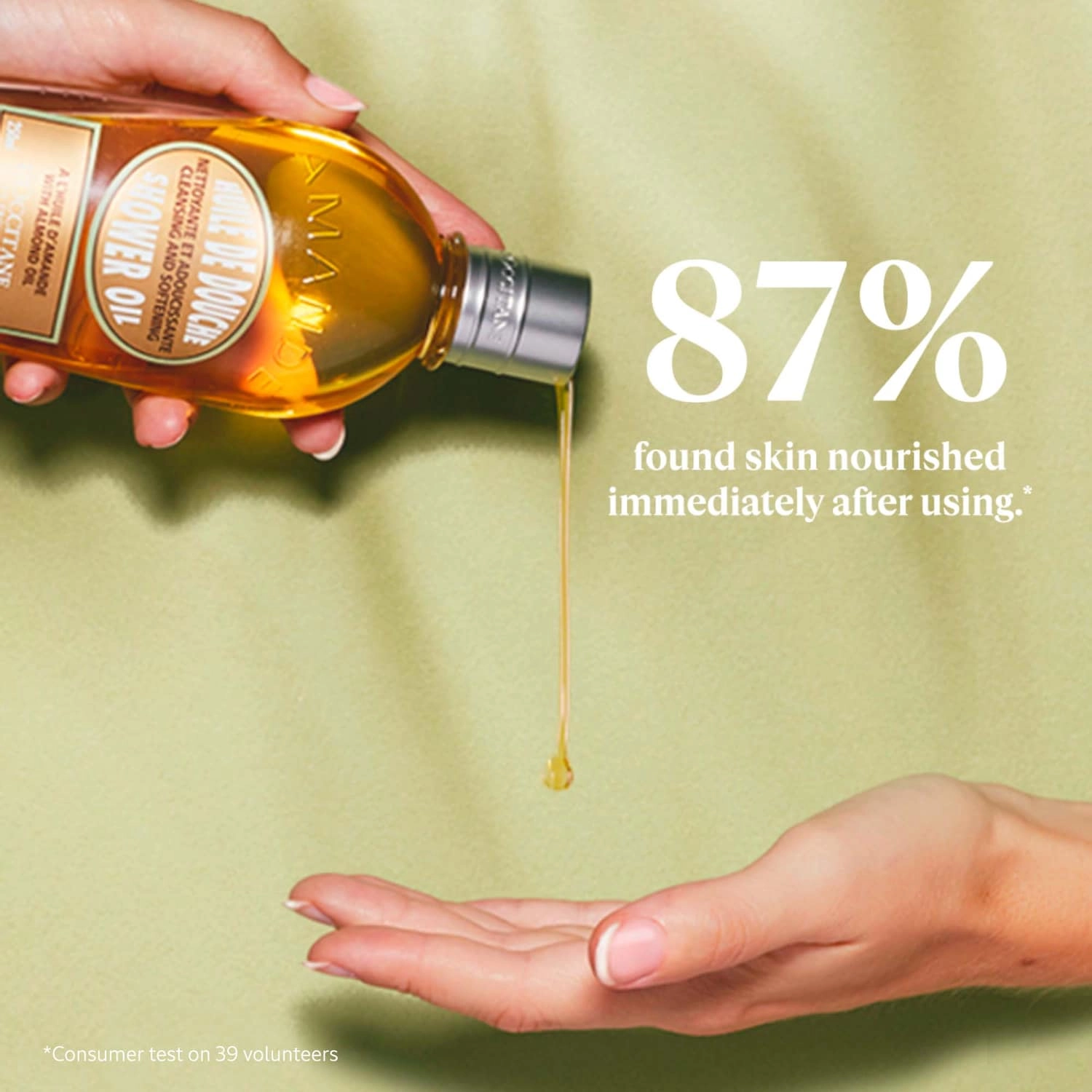 L'Occitane Refillable Shower Oil with Almond Oil, 8.4 oz/250 mL - Image 4